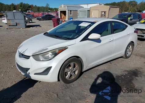 2015 Hyundai Elantra Se from USA, damaged, VIN 5NPDH4AE4FH640106